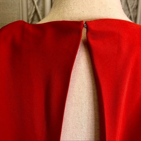 Ark & Co. Dress Coral Orange Open Back Mini Wide Sash Dolman Sleeve size Large - Picture 11 of 16